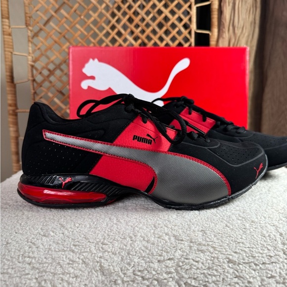 Puma Men's Black and Red Cell Surin 2 Nbk Athletic Shoes - Picture 3 of 15